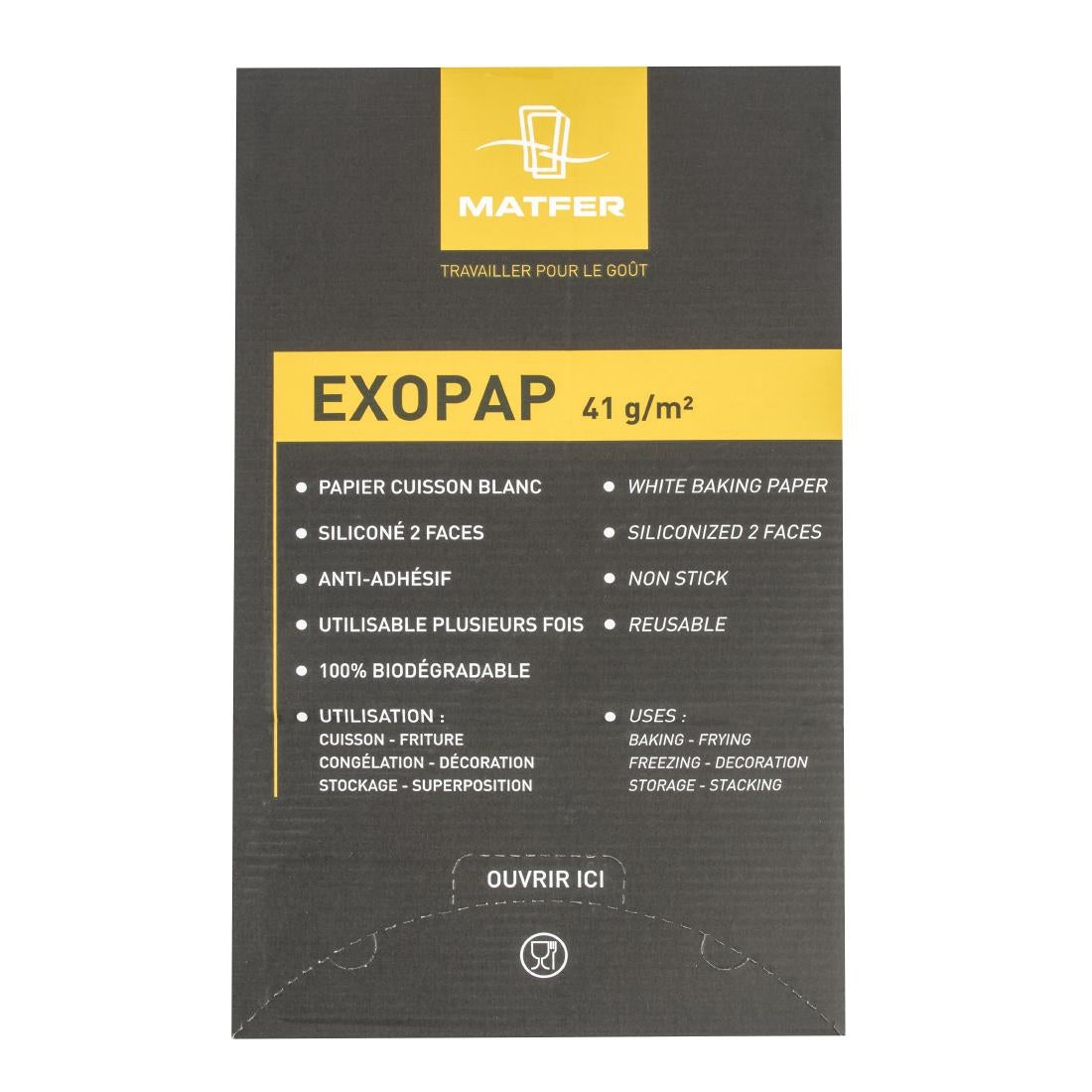 Matfer Bourgeat Exopap Baking Paper 325 x 530mm (500 Pack)