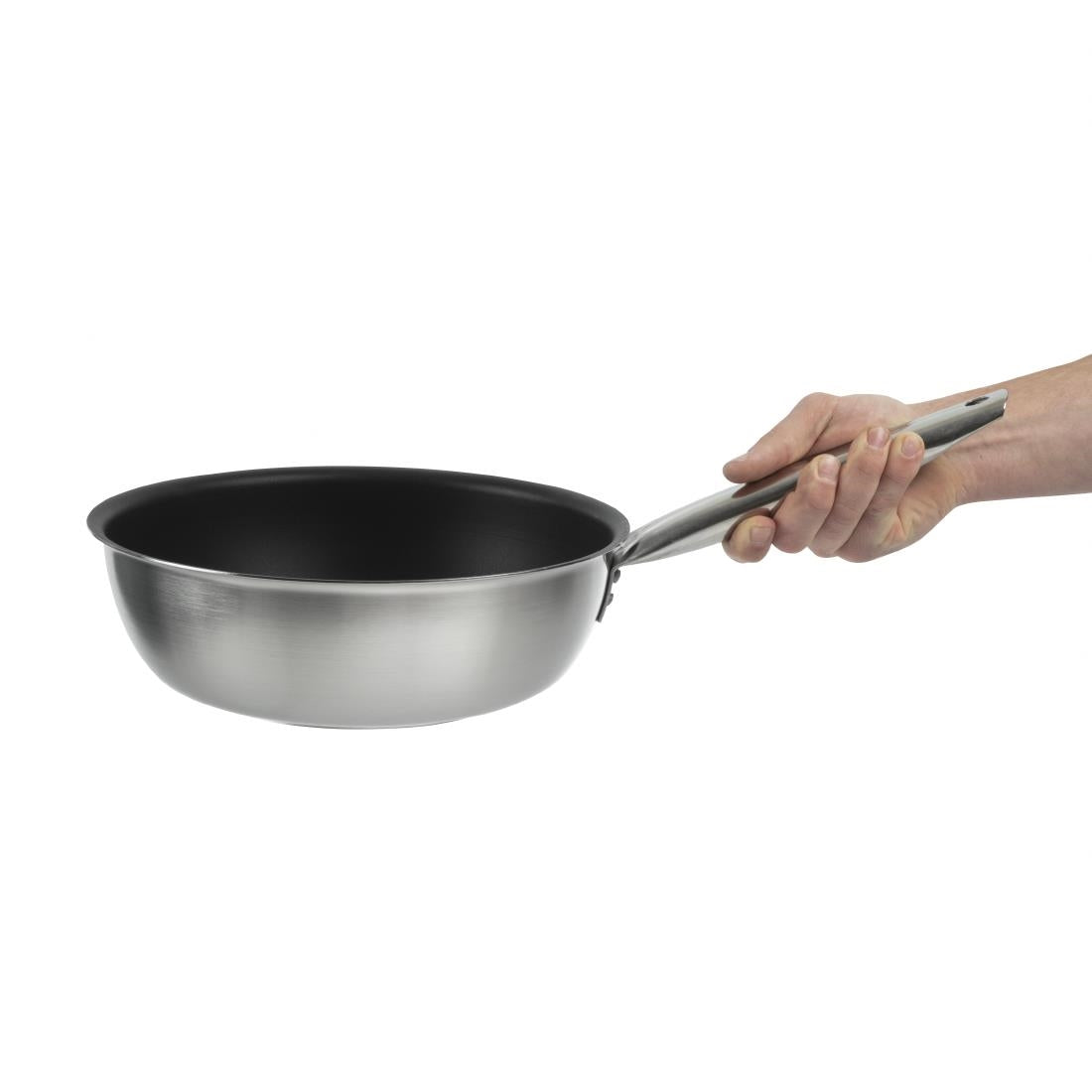 Matfer Bourgeat Tradition Stainless Steel Pro Non-Stick Sauté Pan 28cm