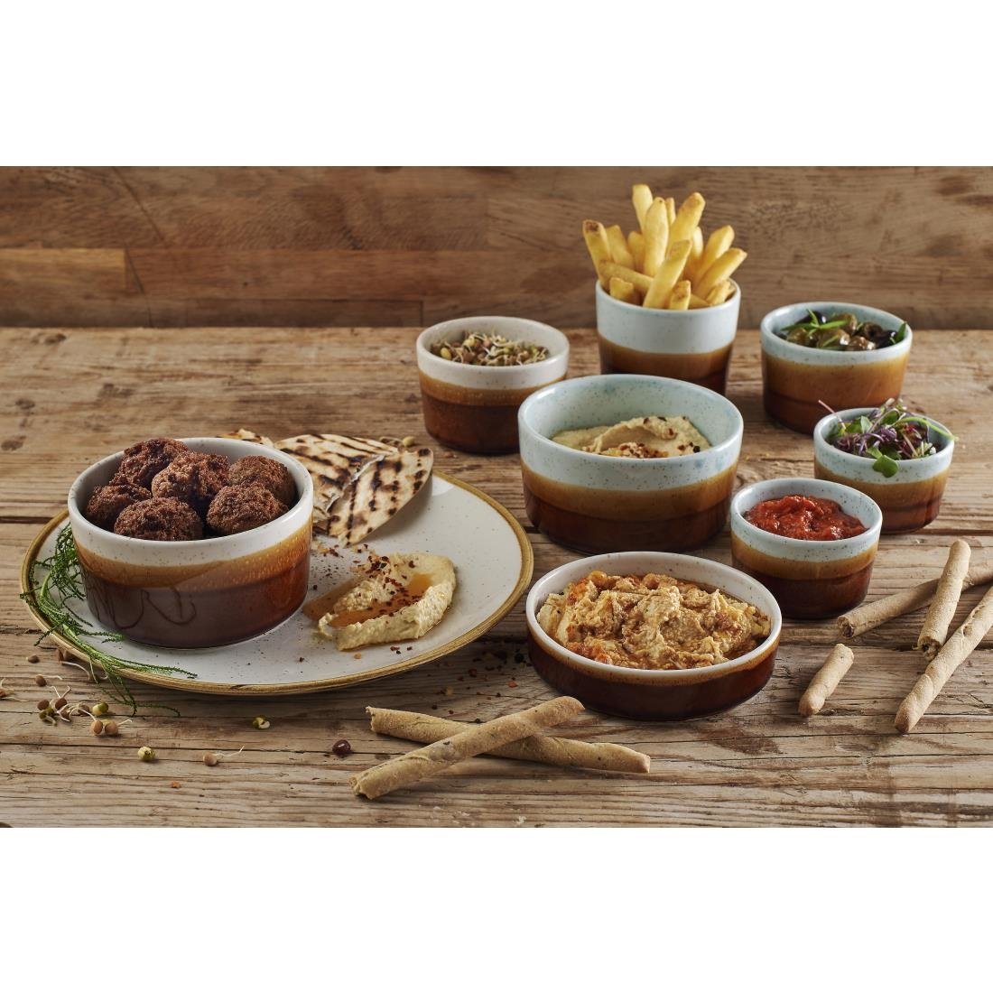 Siena Nourish Straight Sided Dip Pots Barley White 4oz (12 Pack)