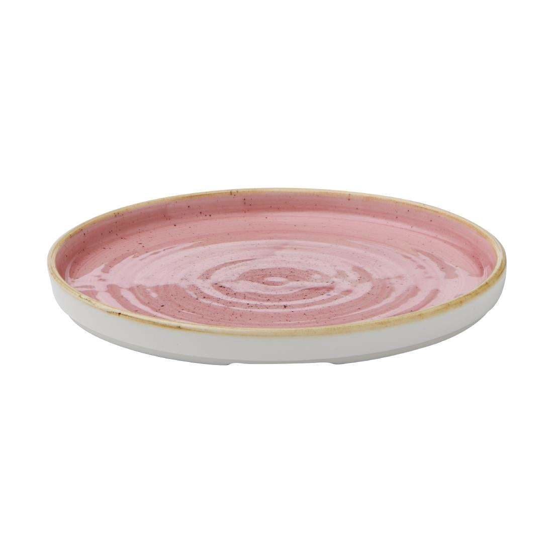 Churchill Stonecast Walled Plates Pink 220mm (6 Pack)