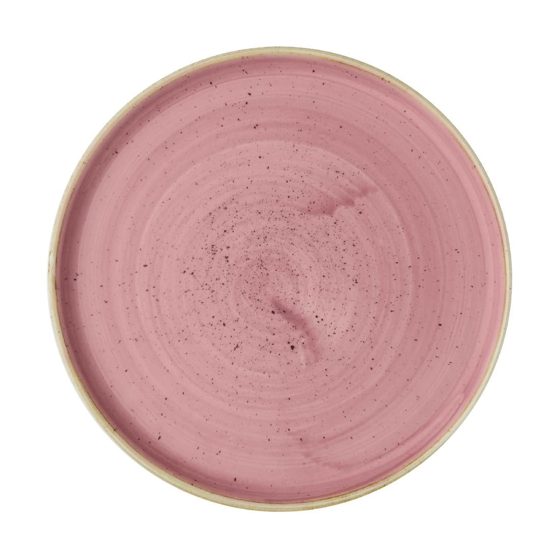Churchill Stonecast Walled Plates Pink 220mm (6 Pack)