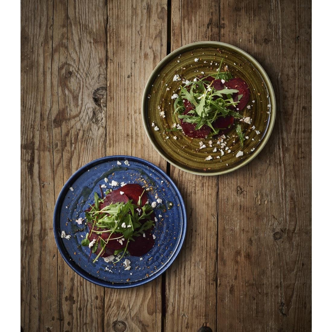 Churchill Stonecast Plume Walled Plates Ultramarine 220mm (6 Pack)