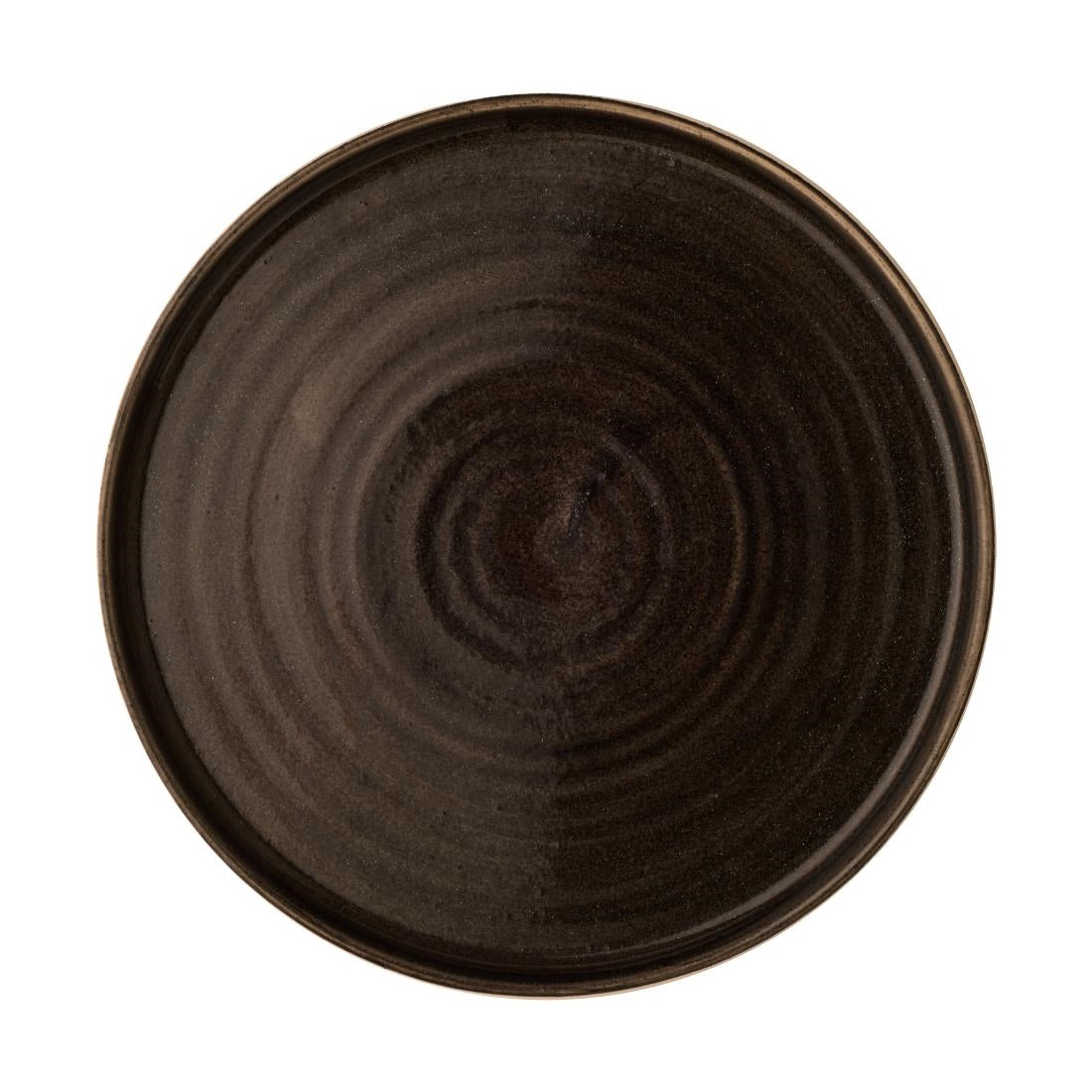 Churchill Stonecast Patina Walled Plates Iron Black 220mm (6 Pack)
