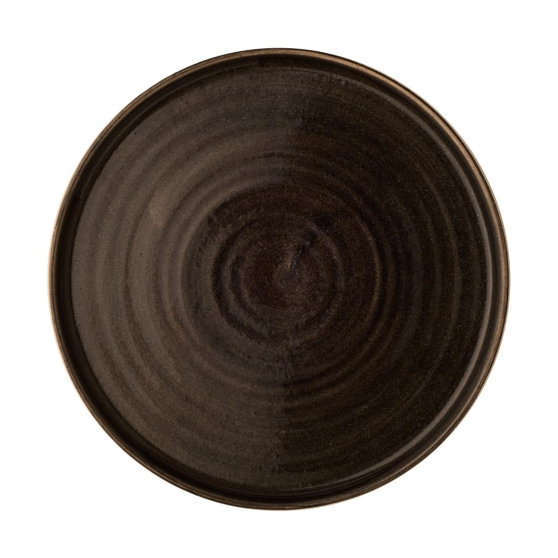 Churchill Stonecast Patina Walled Plates Iron Black 260mm (6 Pack)