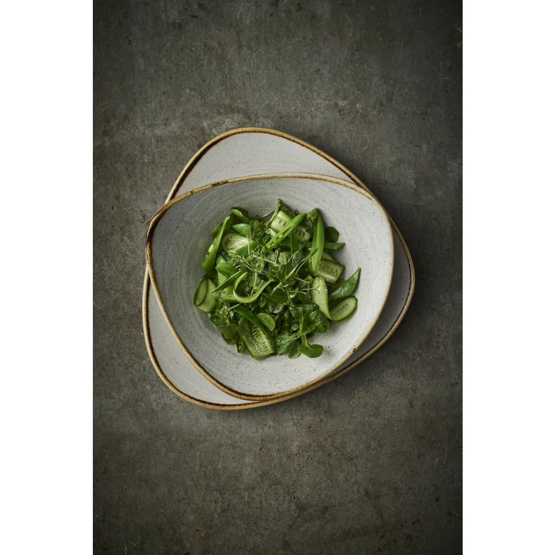 Churchill Stonecast Raw Lotus Plates Grey 254mm (12 Pack)