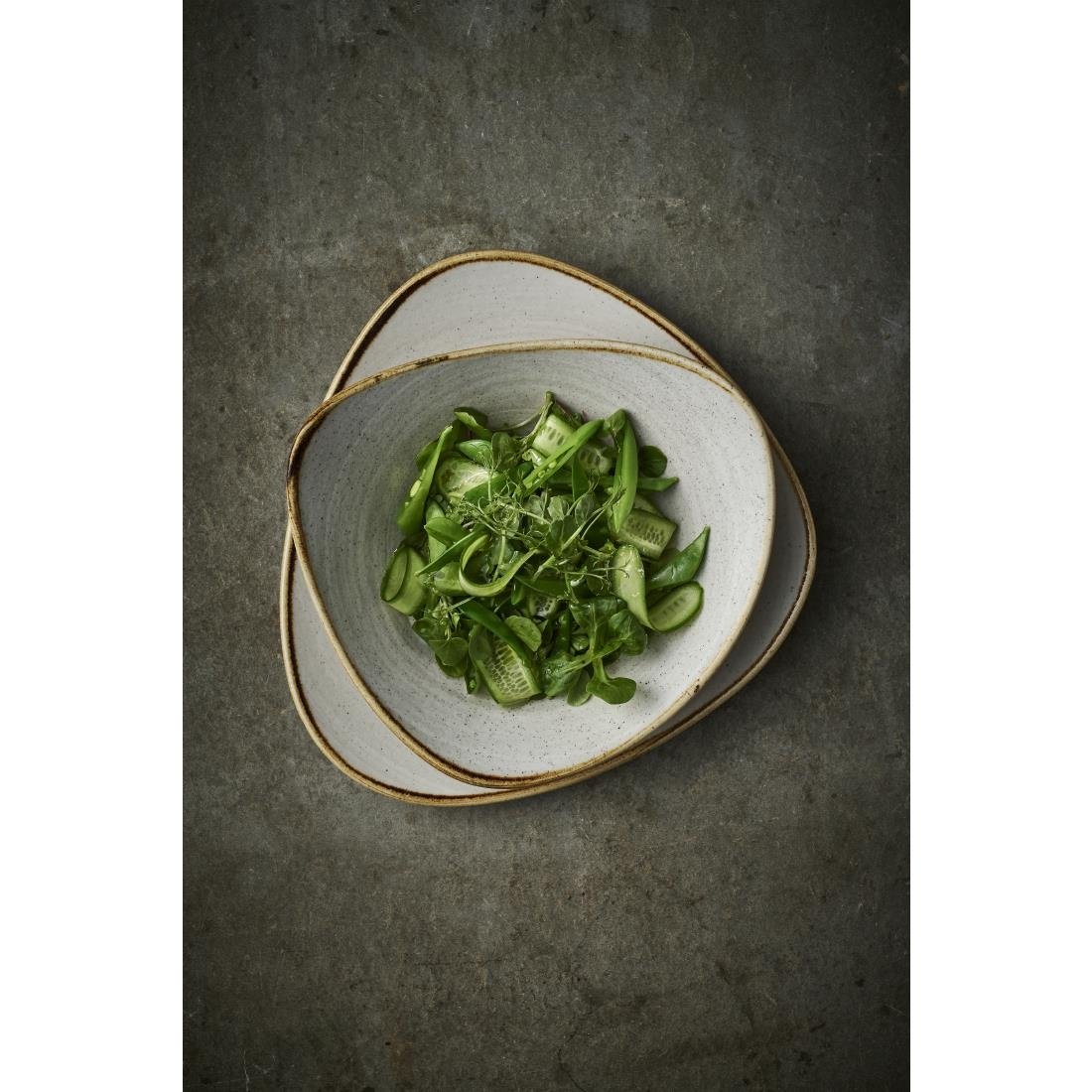 Churchill Stonecast Raw Lotus Plates Grey 228mm (12 Pack)