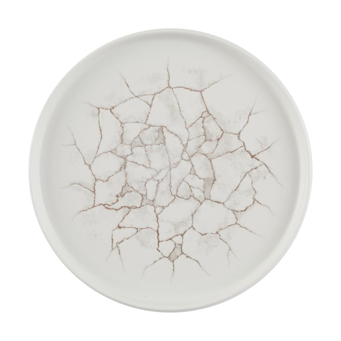 Churchill Studio Prints Kintsugi Agate Walled Plates Grey 260mm (6 Pack)