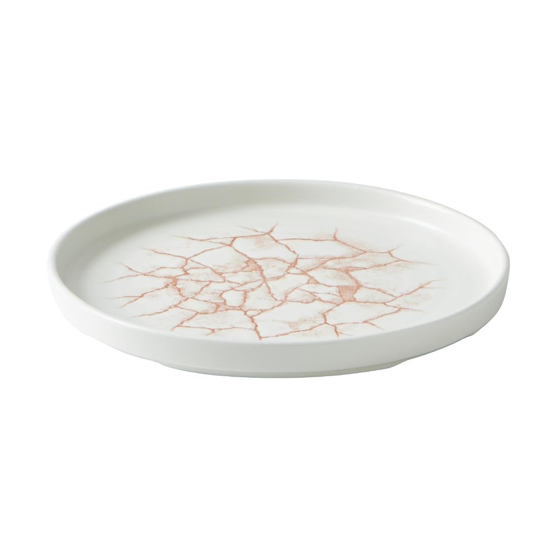 Churchill Studio Prints Kintsugi Walled Plates Coral 220mm (6 Pack)