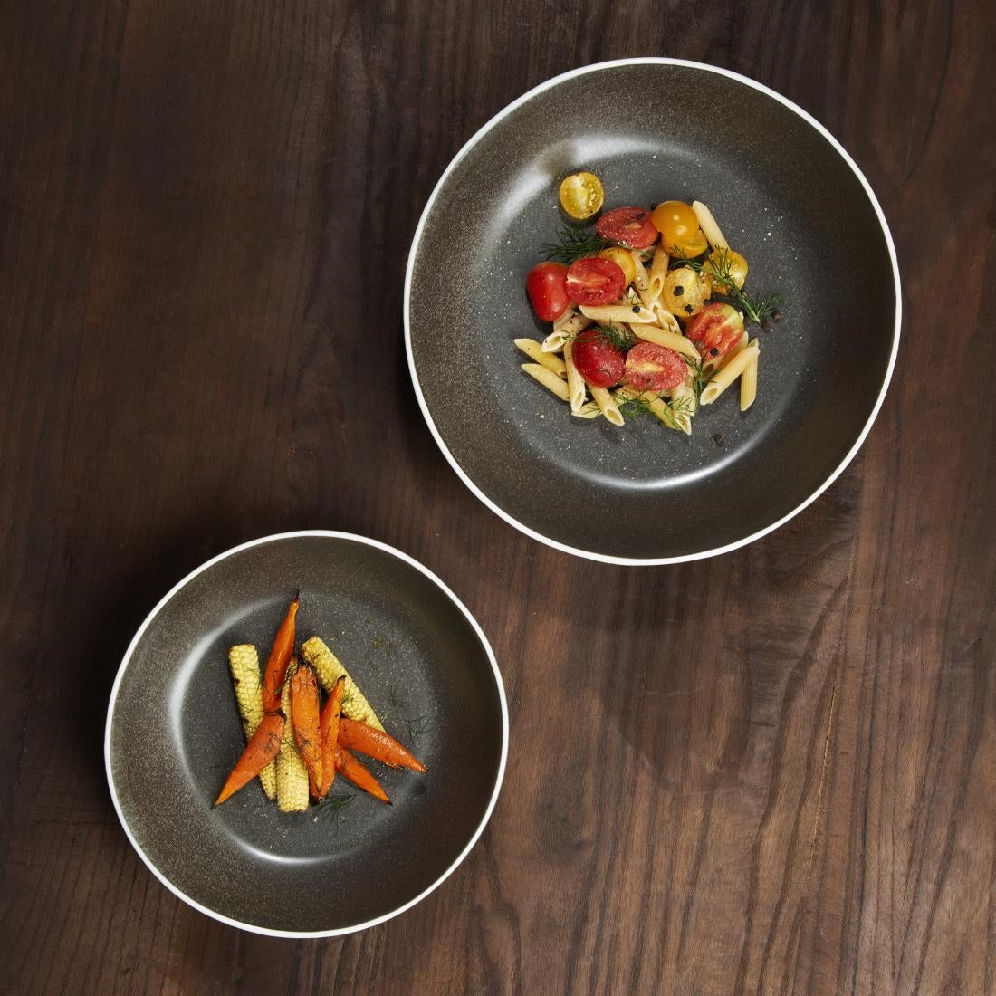 Olympia Chia Coupe Bowls Charcoal 265mm (4 Pack)