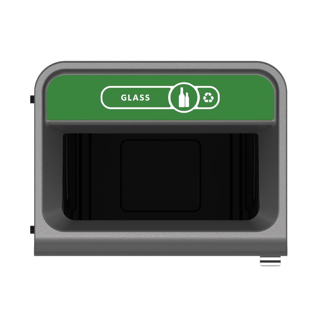Rubbermaid Configure Recycling Bin with Glass Recycling Label Green 125Ltr
