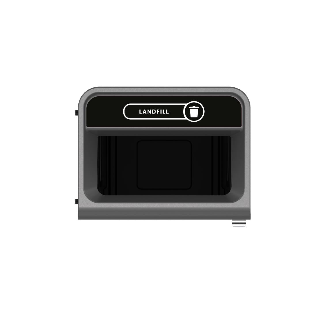 Rubbermaid Configure Recycling Bin with Landfill Label Black 125Ltr