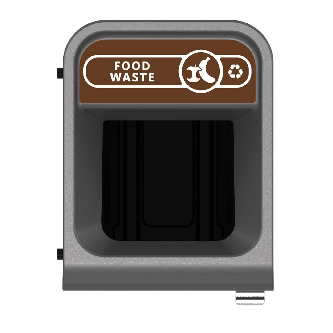Rubbermaid Configure Recycling Bin with Food Waste Label Brown 57Ltr