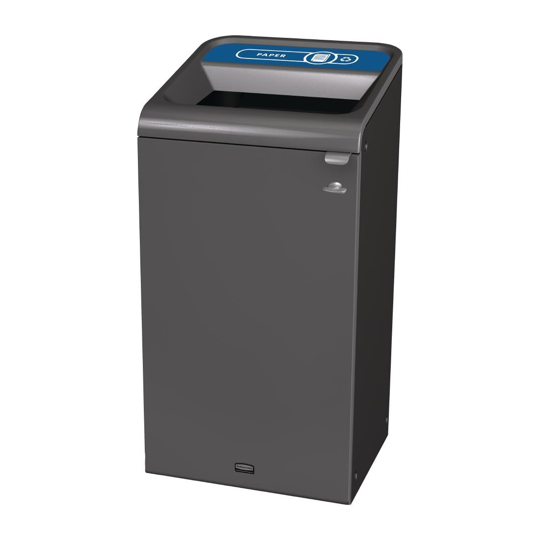 Rubbermaid Configure Recycling Bin with Paper Recycling Label Blue 87Ltr