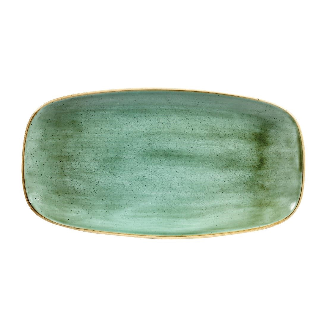 Churchill Stonecast Rectangular Plates Samphire Green 189 x 355mm (6 Pack)