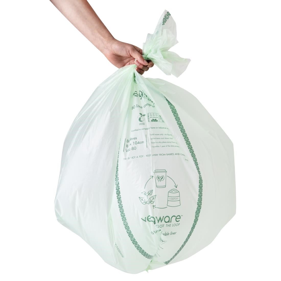 Vegware Compostable Bin Liners 80Ltr (240 Pack)