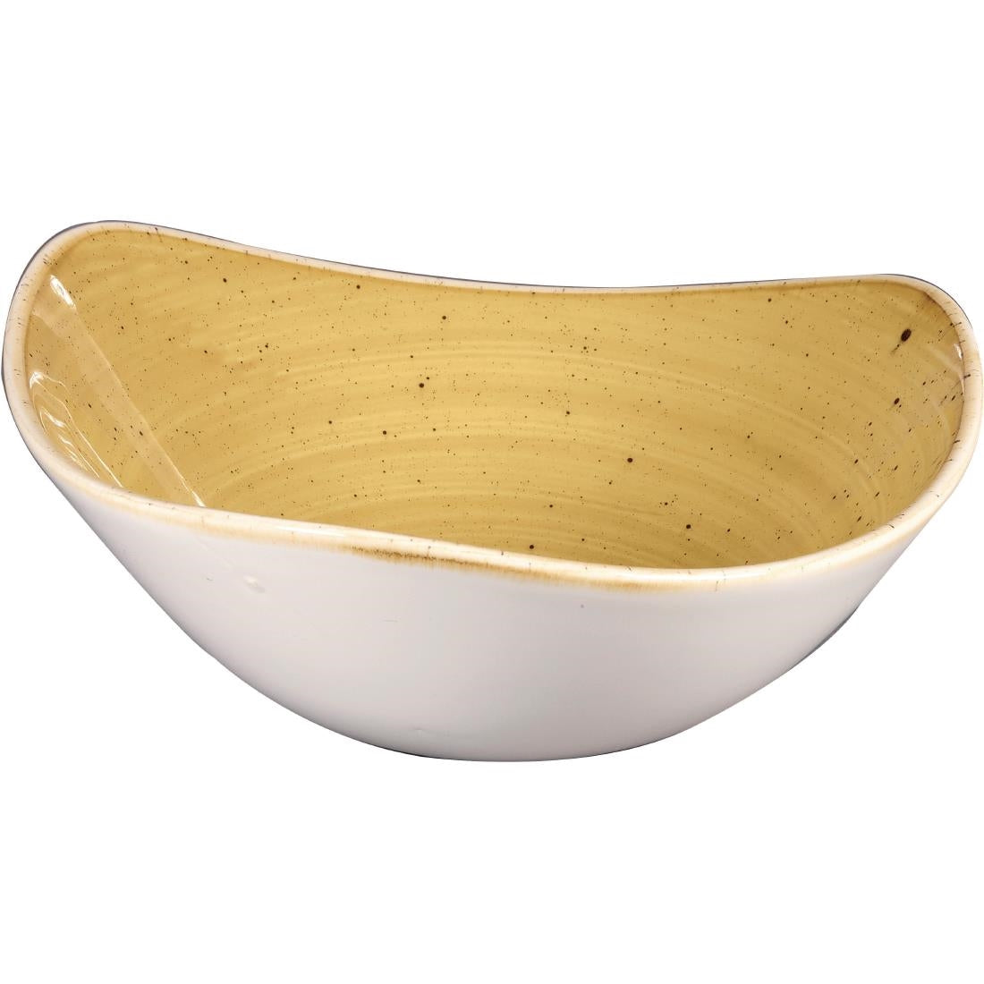 Churchill Stonecast Triangular Bowls Mustard 185mm (12 Pack)