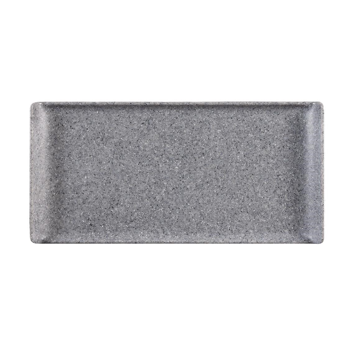 Churchill Melamine Rectangular Trays Granite 300mm (6 Pack)