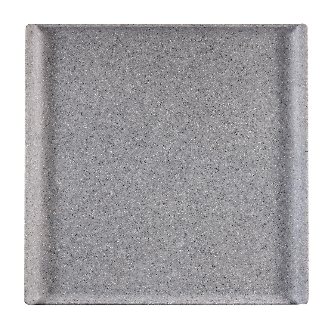 Churchill Melamine Square Trays Granite 303mm (4 Pack)
