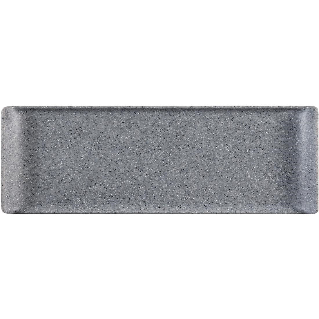Churchill Melamine Rectangular Trays Granite 560mm (4 Pack)
