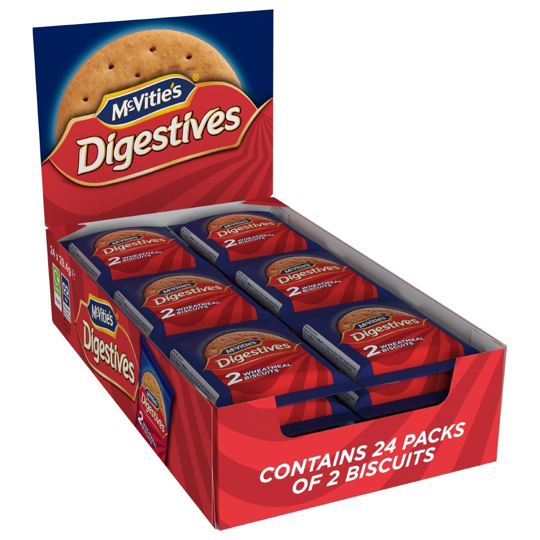 McVitie's Digestives Twin Biscuit Packs (24 x 2 Biscuits)