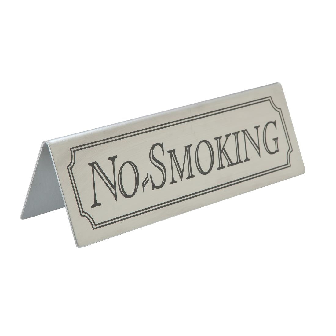 Beaumont No Smoking Stainless Steel Table Sign