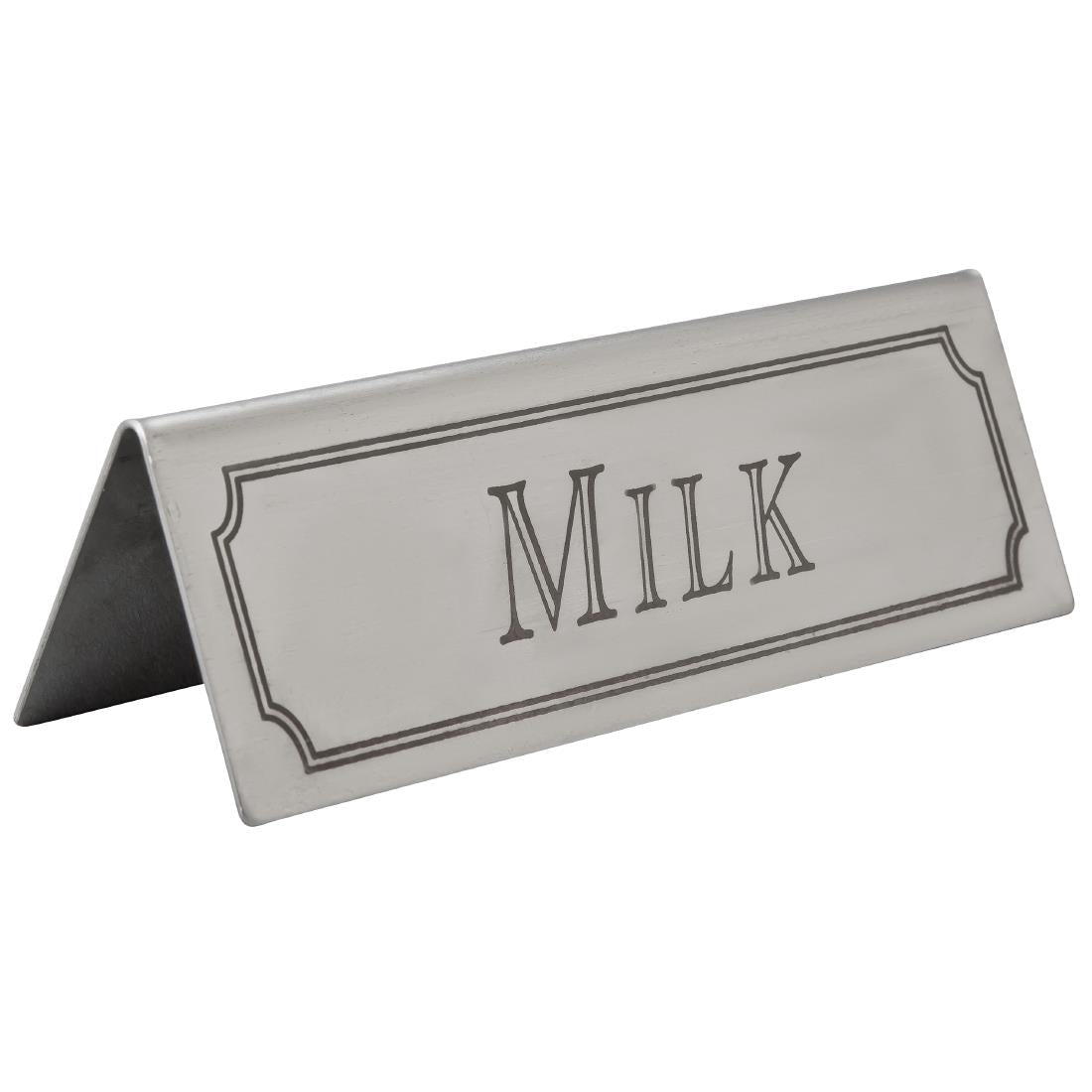 Beaumont Milk Table Sign Stainless Steel