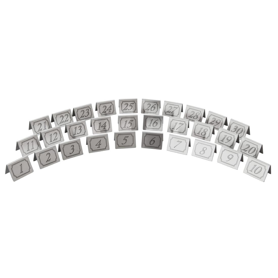 Beaumont Stainless Steel Table Numbers 1-10