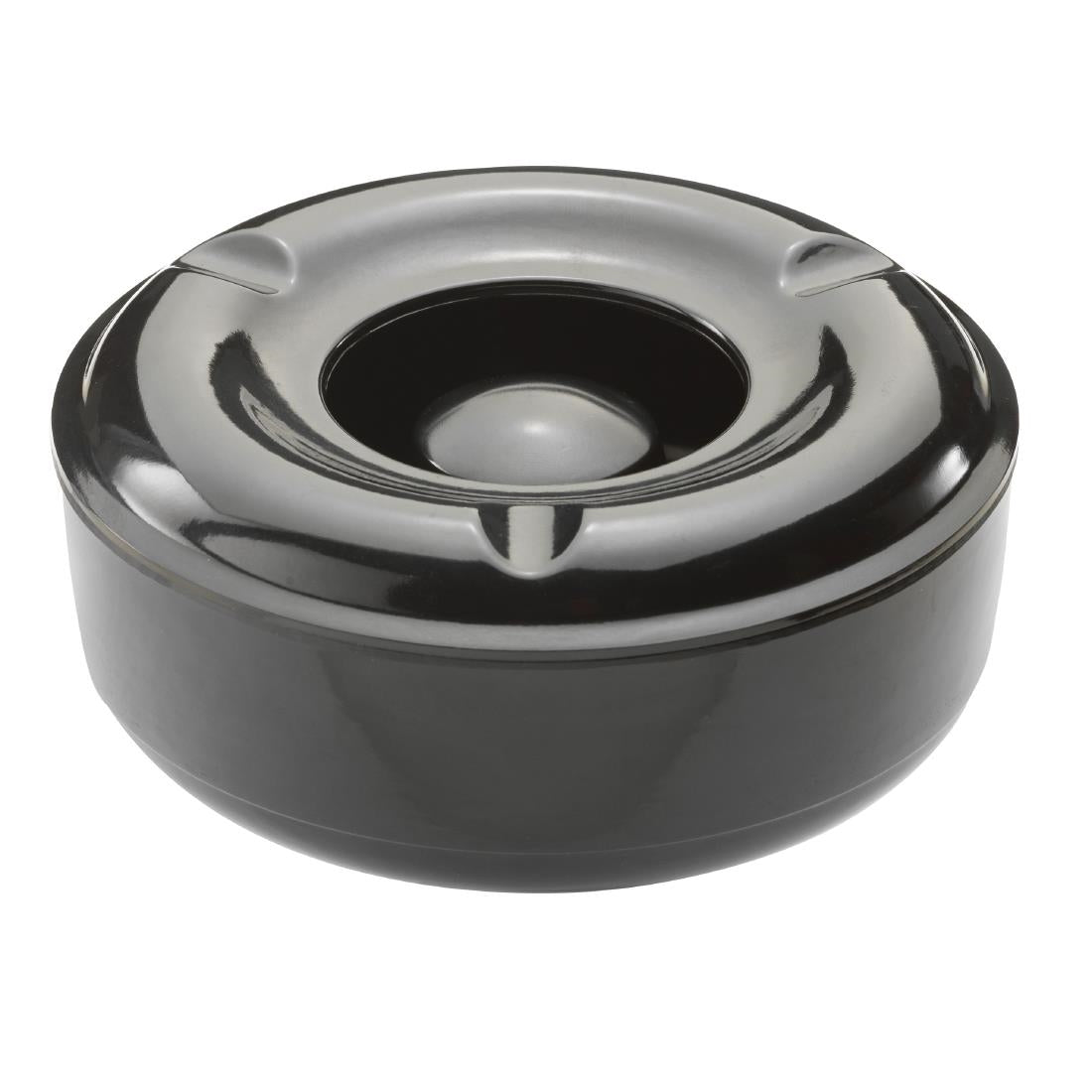 Beaumont Windproof Melamine Ashtray Black 146mm
