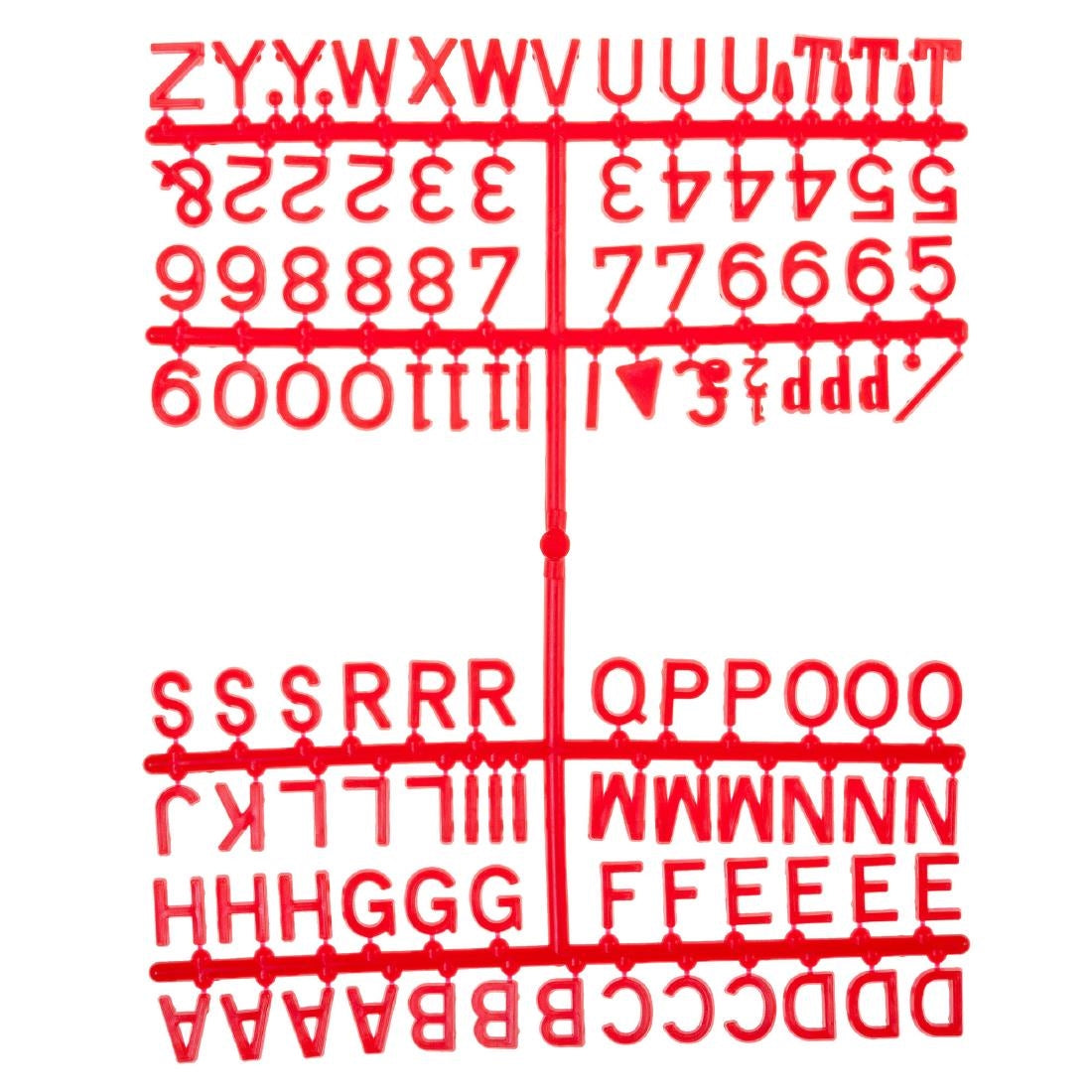 Beaumont Letter Set (660 Characters) Red 12mm