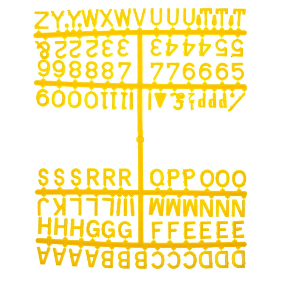 Beaumont 12mm Letter Set (660 characters) Yellow