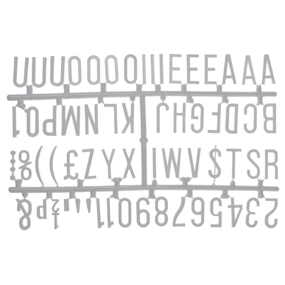 Beaumont 31mm Letter Set (390 characters) White