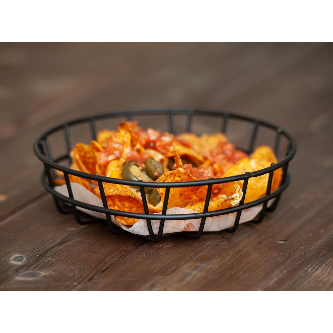 Beaumont Round Bread Basket Black 203mm