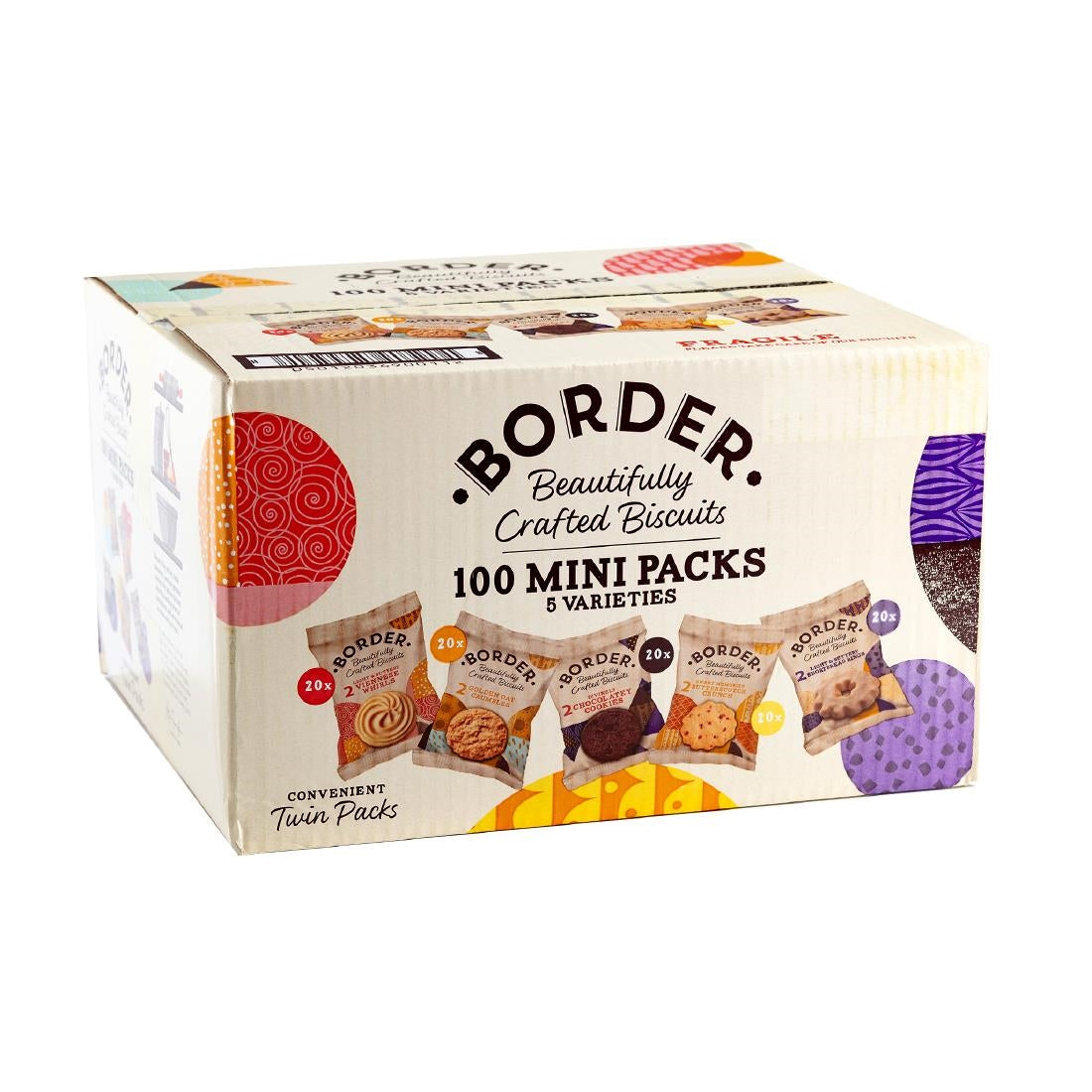 Border Twin-Pack Biscuit Assortment 5 Varieties (100 Twin Packs)