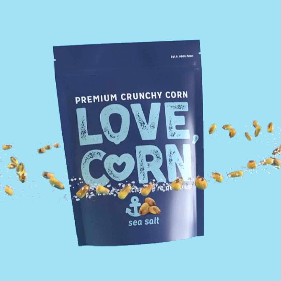 LOVE CORN Sea Salt Crunchy Corn Snack 45g (10 Pack)