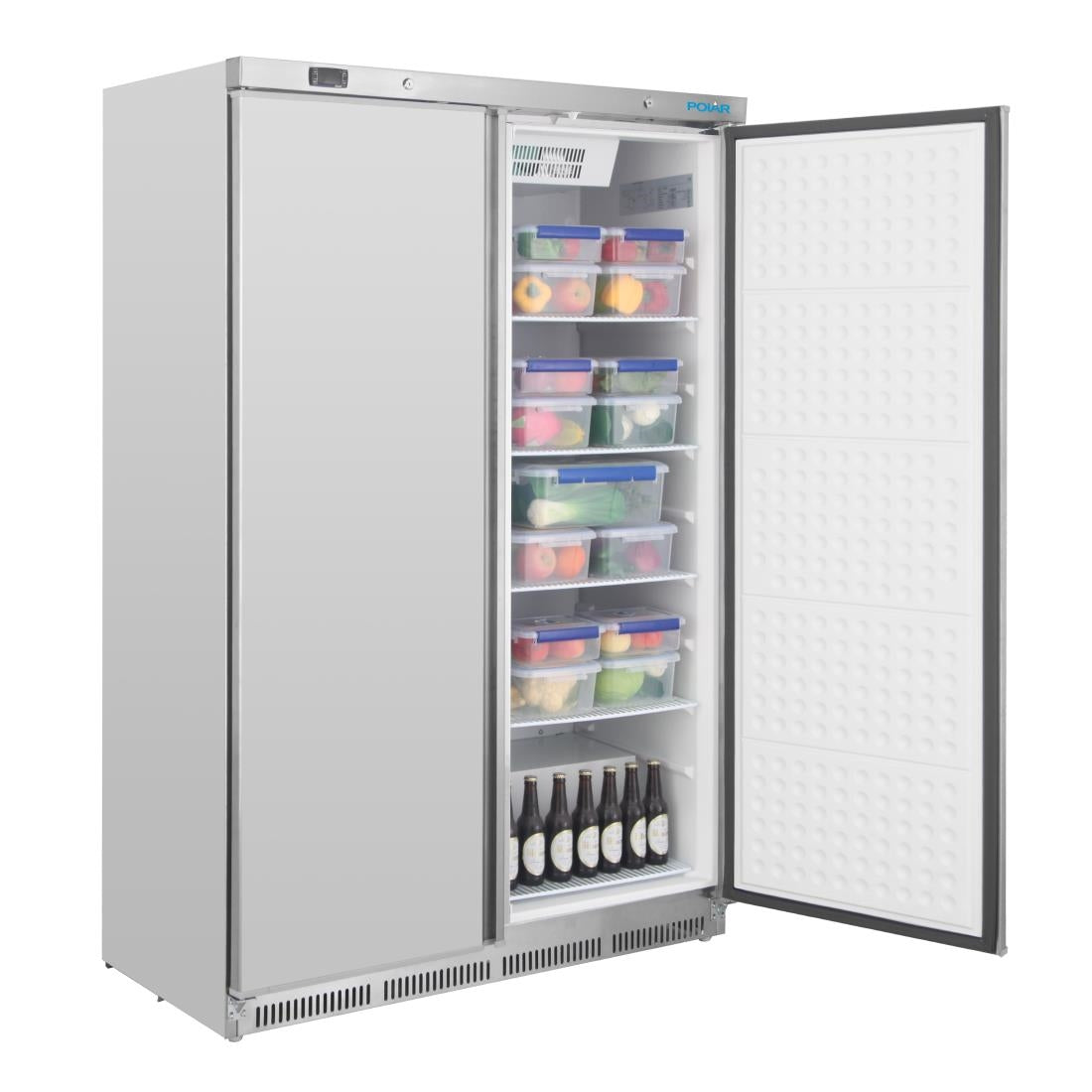 Polar C-Series Double Door Fridge Stainless Steel