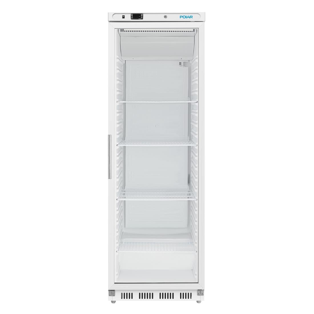 Polar C-Series Upright Display Fridge White 400Ltr