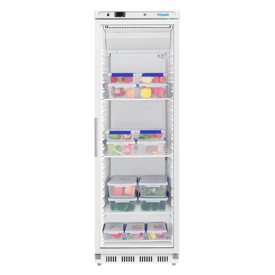 Polar C-Series Upright Display Fridge White 400Ltr