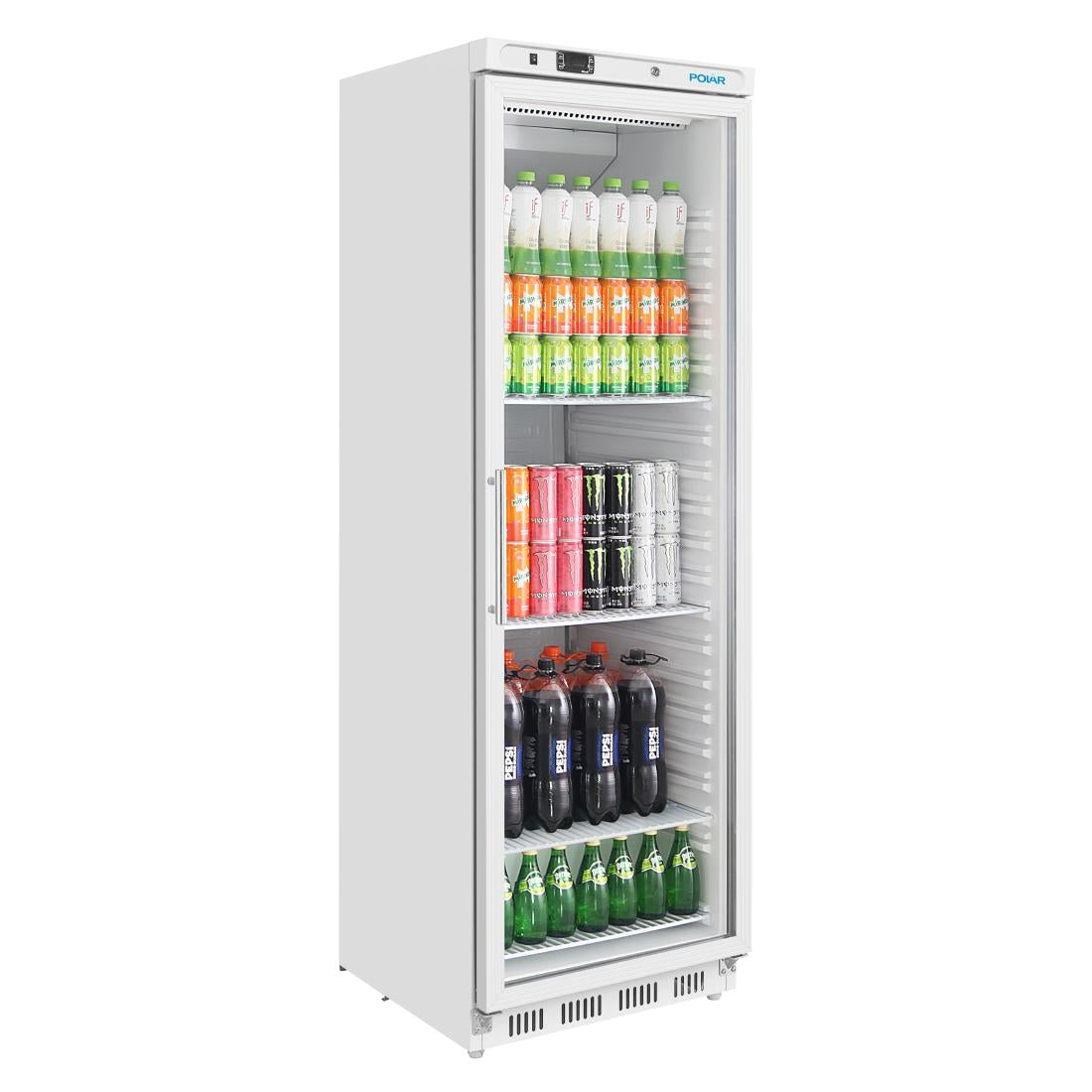 Polar C-Series Upright Display Fridge White 400Ltr