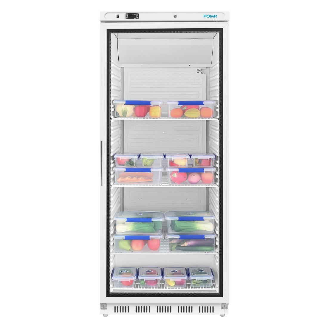 Polar C-Series Upright Display Fridge White 600Ltr