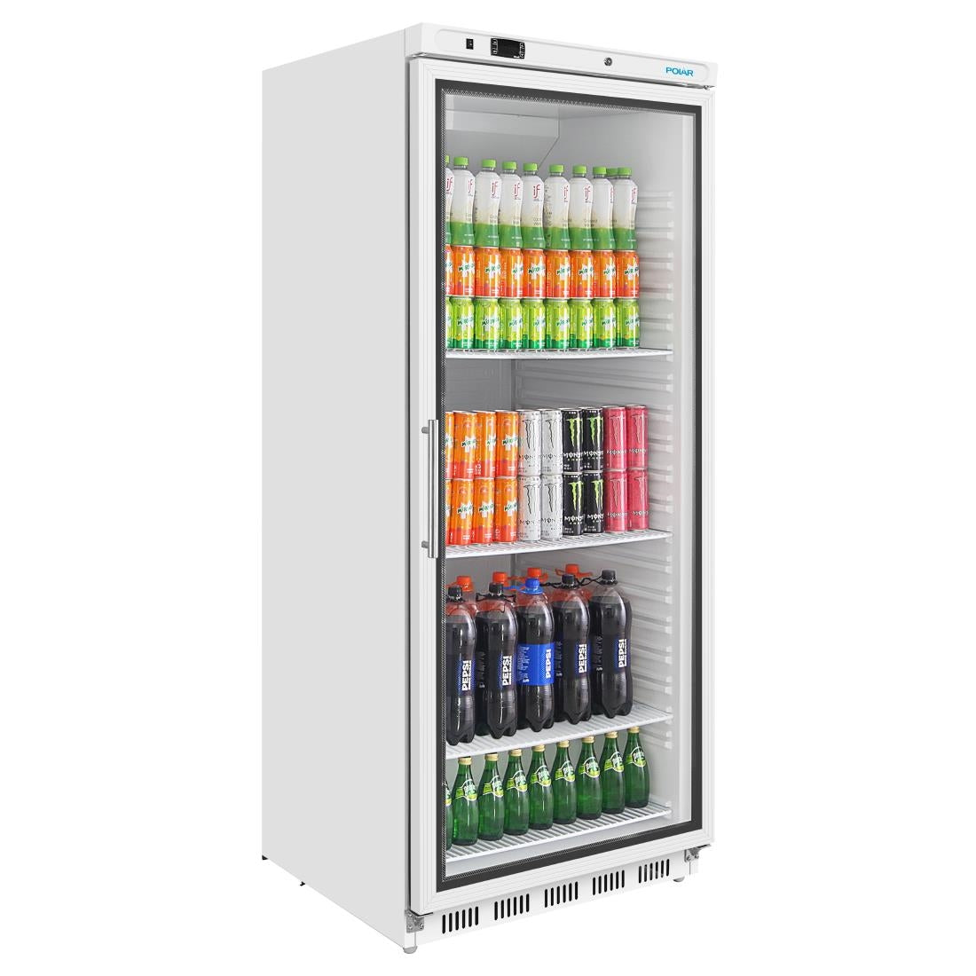 Polar C-Series Upright Display Fridge White 600Ltr