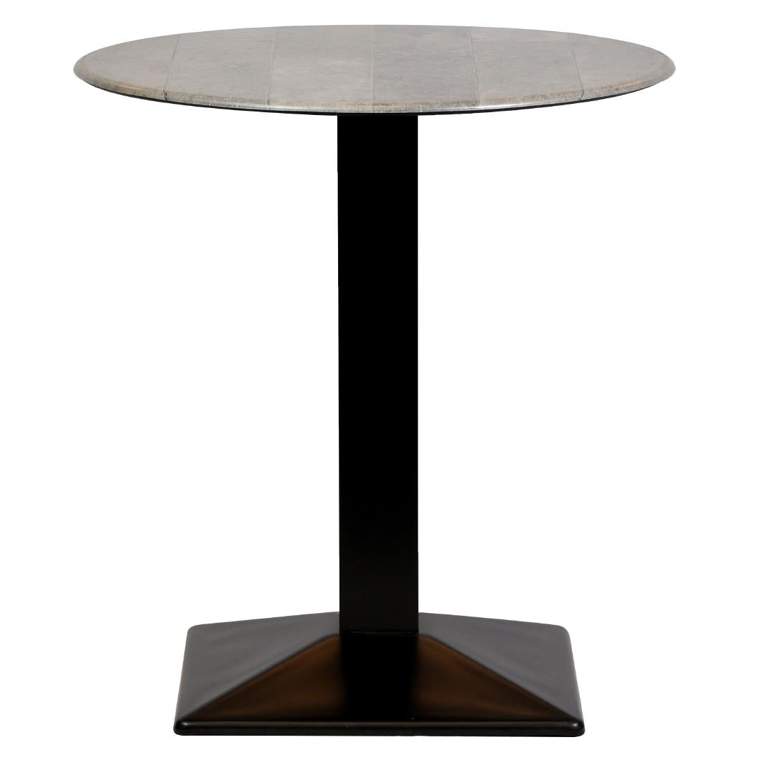Turin Metal Base 600mm Round Dining Table with Laminate Top in Concrete