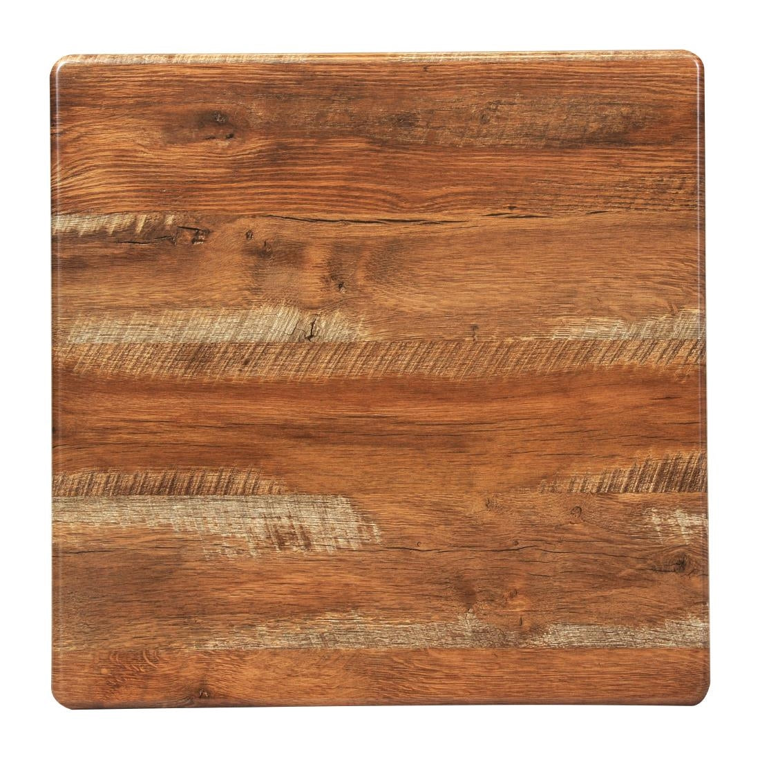 Square Laminate Table Top Planked Oak 700mm (2 Pack)