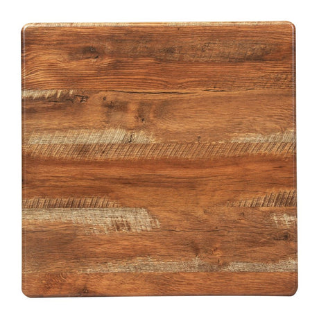Square Laminate Table Top Planked Oak 700mm (2 Pack)