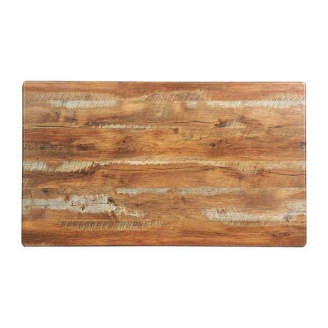 Rectangular Laminate Table Top Planked Oak 1200x700mm (2 Pack)