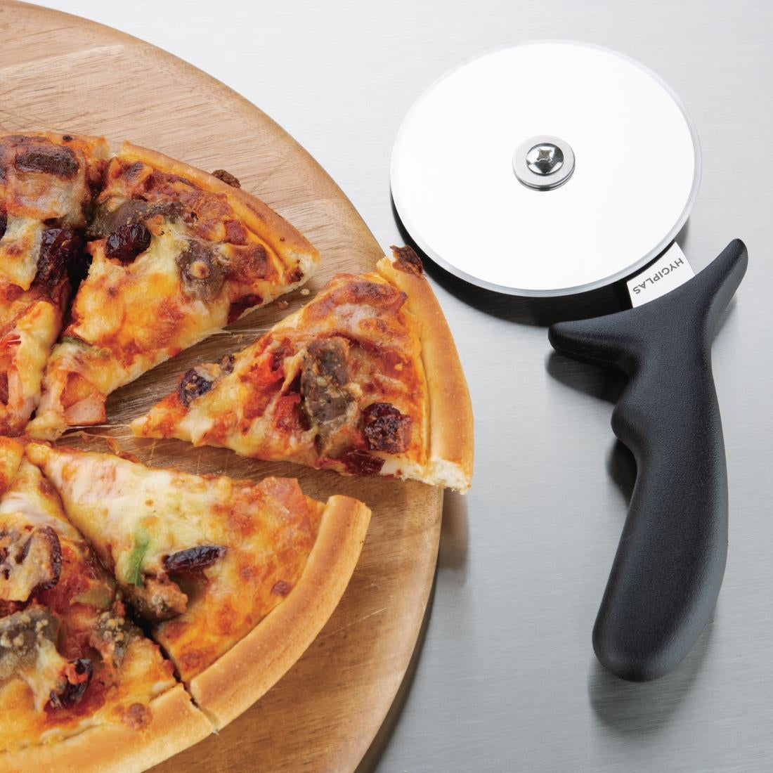 Hygiplas Pizza Wheel Black 4"