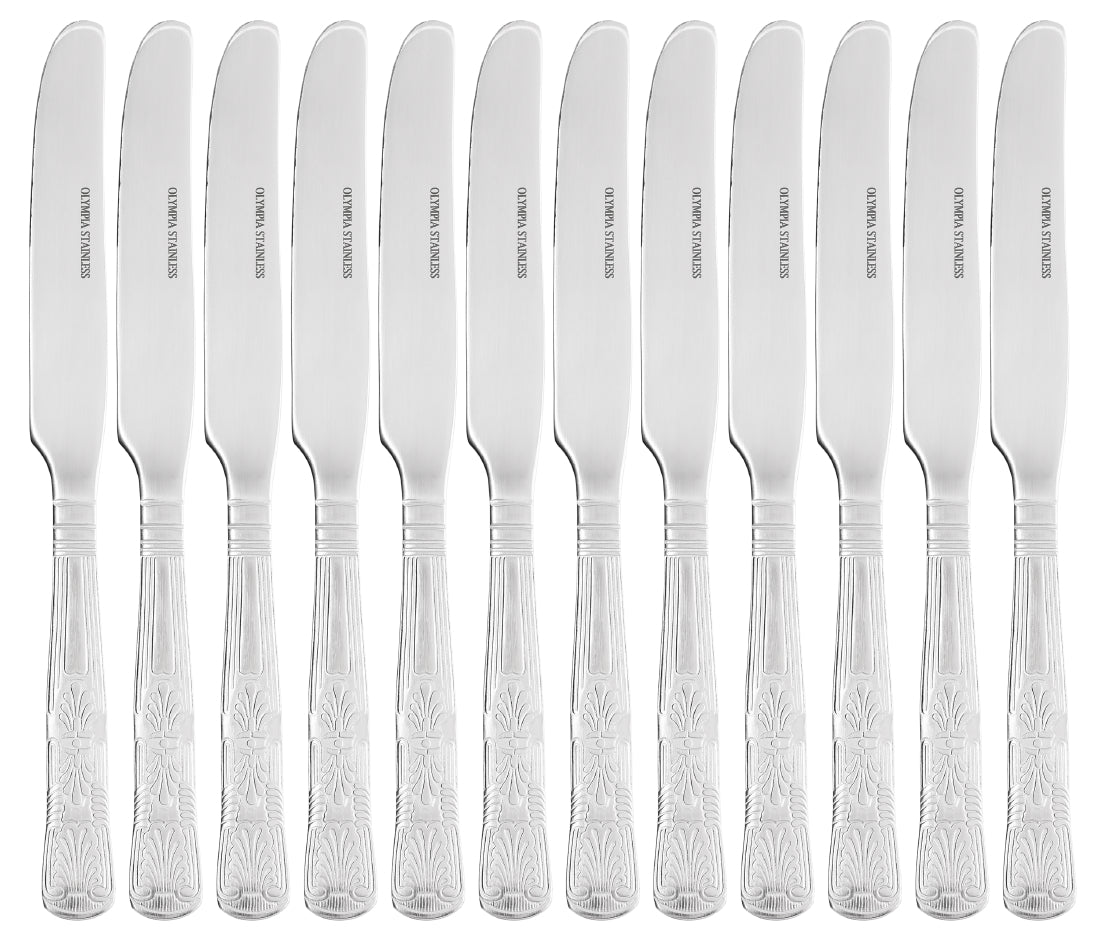 Olympia Kings Solid Handle Table Knife (12 Pack)