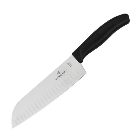 Victorinox Fluted Santoku Knife Black 17.1cm