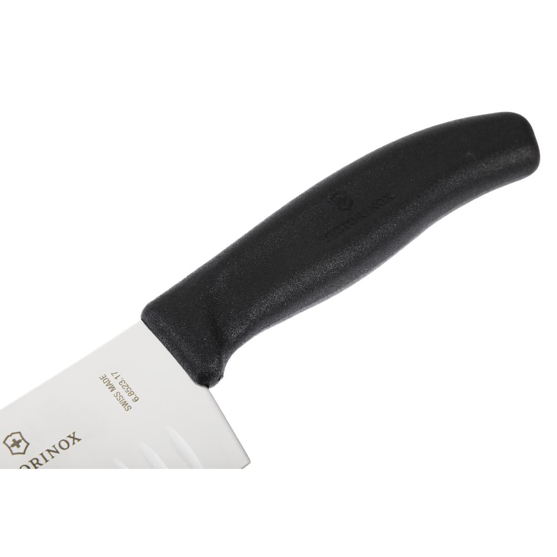 Victorinox Fluted Santoku Knife Black 17.1cm