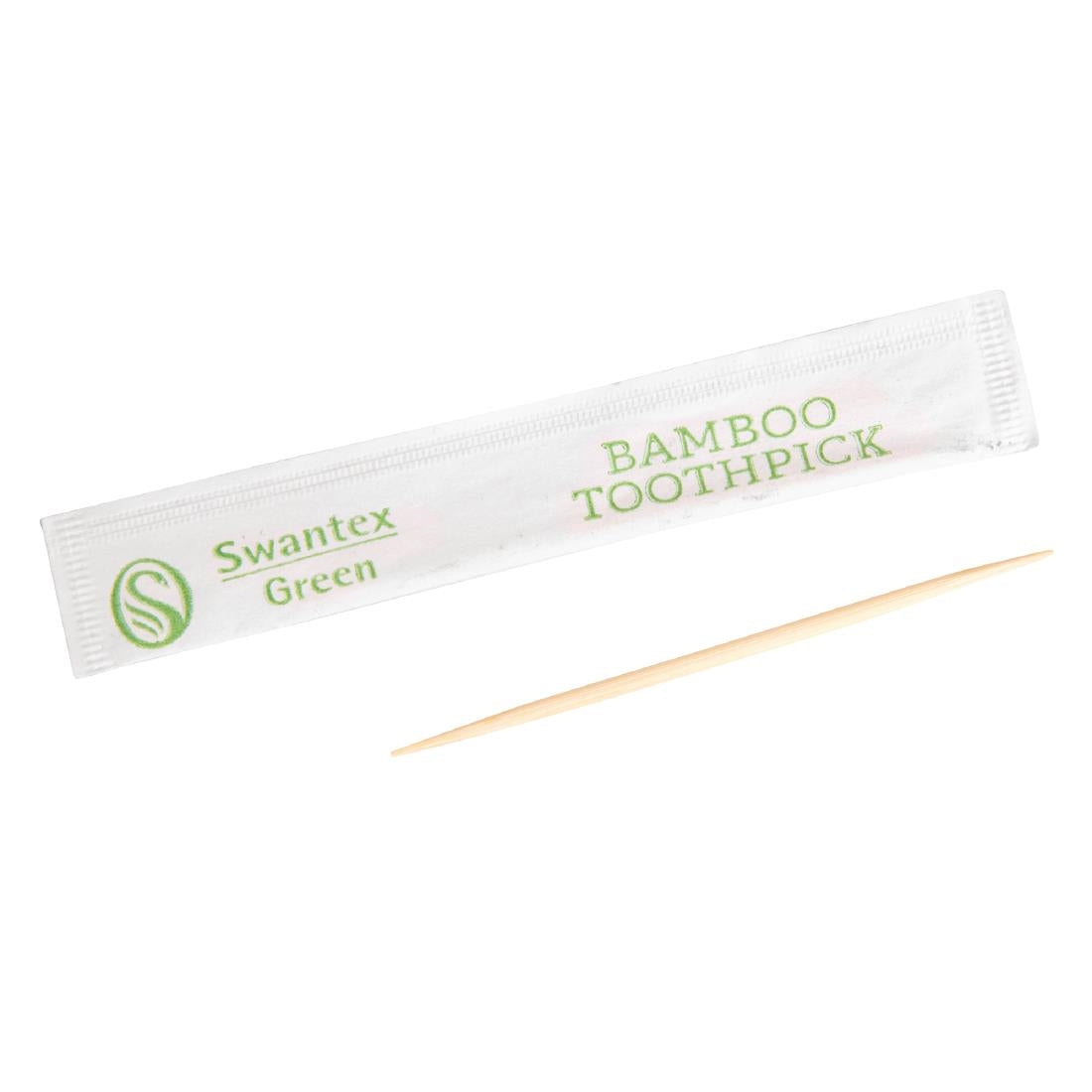 Individually Wrapped Biodegradable Bamboo Toothpicks (1000 Pack)