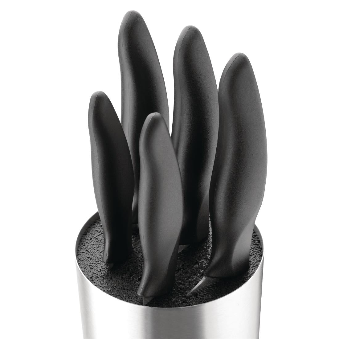 Nisbets Essentials 5-Piece Knife Set with Block
